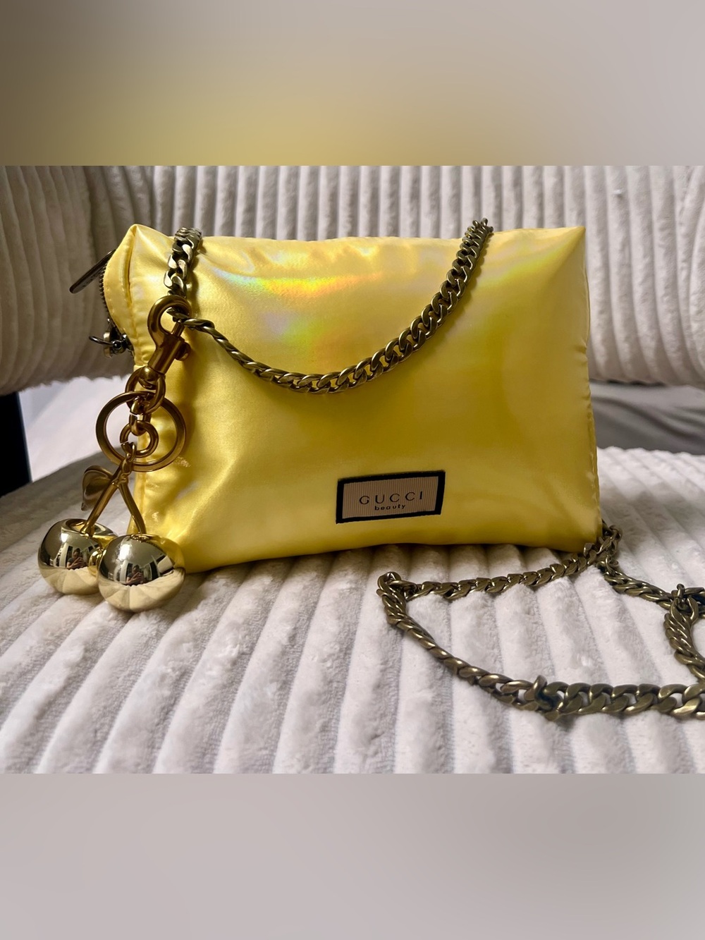 Gucci Beauty Upcycled Beauty Pouch Iridescent Crossbody Bag